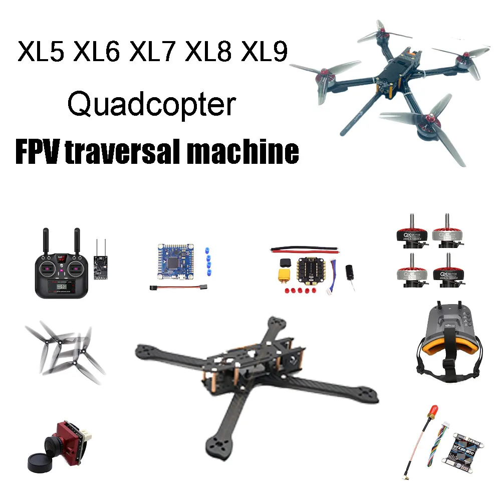 

XL6 XL7 XL8 XL9 Quadcopter 3K Carbon Fiber 1800kv 1300kv 1150kv 900kv motor Traverse Drone Kit for FPV Racing