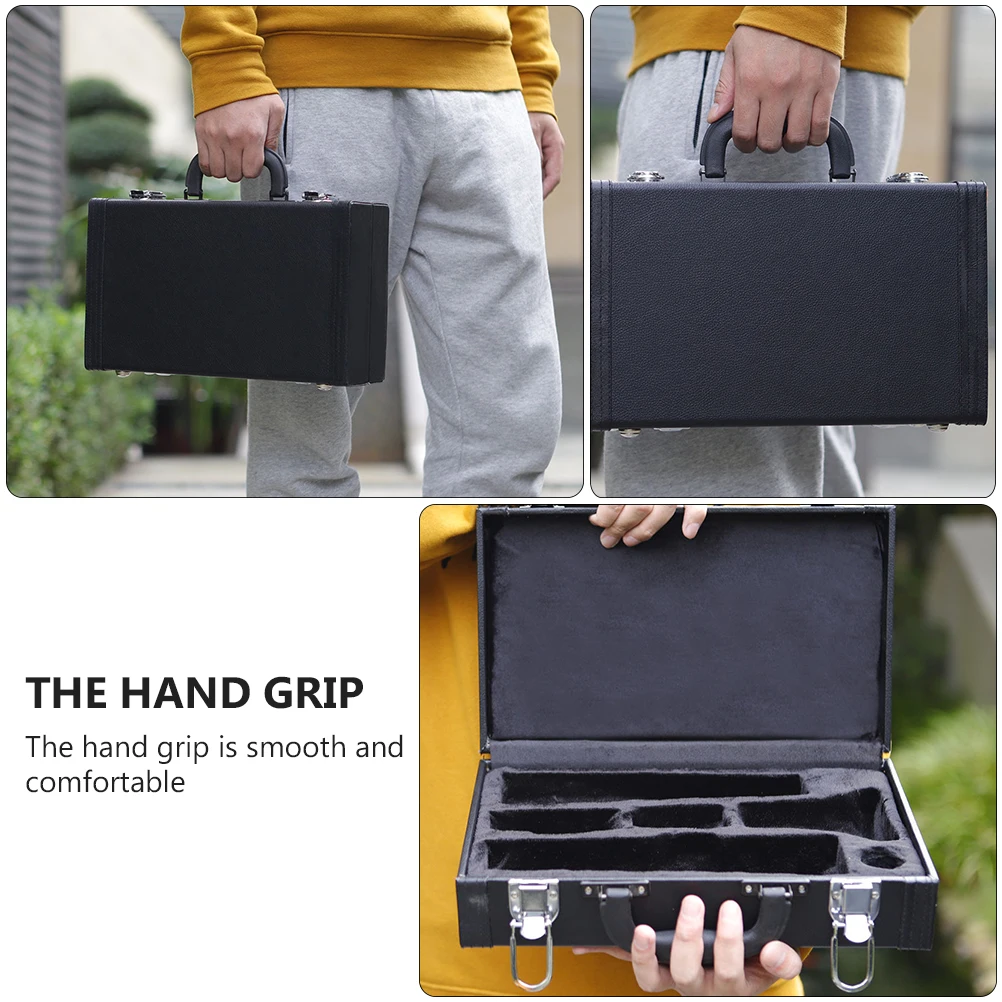 

Clarinet Case Hard Shell Padded Carrying Box Replacement For Clarinet Dust Resistant Bottom Nails Comfortable Handle Secure Lock