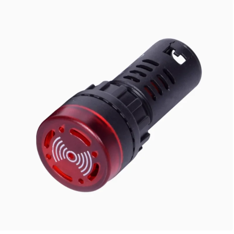 2pc colorful AD16-22SM 12/24/36/48/110/220V 22mm Flash Signal Light Red LED Active Buzzer Beep Alarm Indicator Red Green Yellow