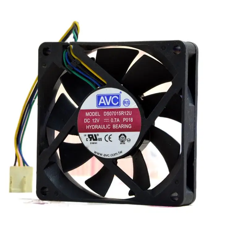AVC Ds07015r12u 7015 7cm 12V 0.7a 4-Wire AMD Dedicated Temperature Control CPU Fan