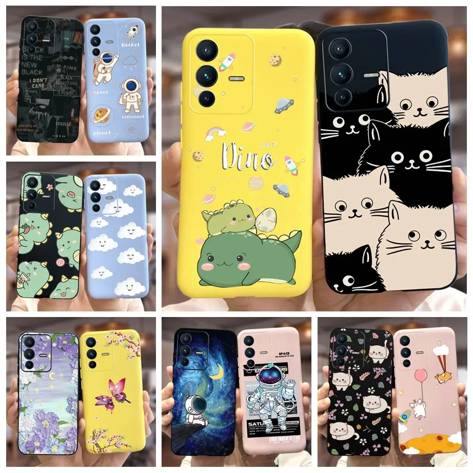 For Vivo V23 5G Case Vivo V23e Lovely Cartoon Back Cover Soft Silicone Phone Case For Vivo V23 Pro V 23 e VivoV23 5G Bags Bumper