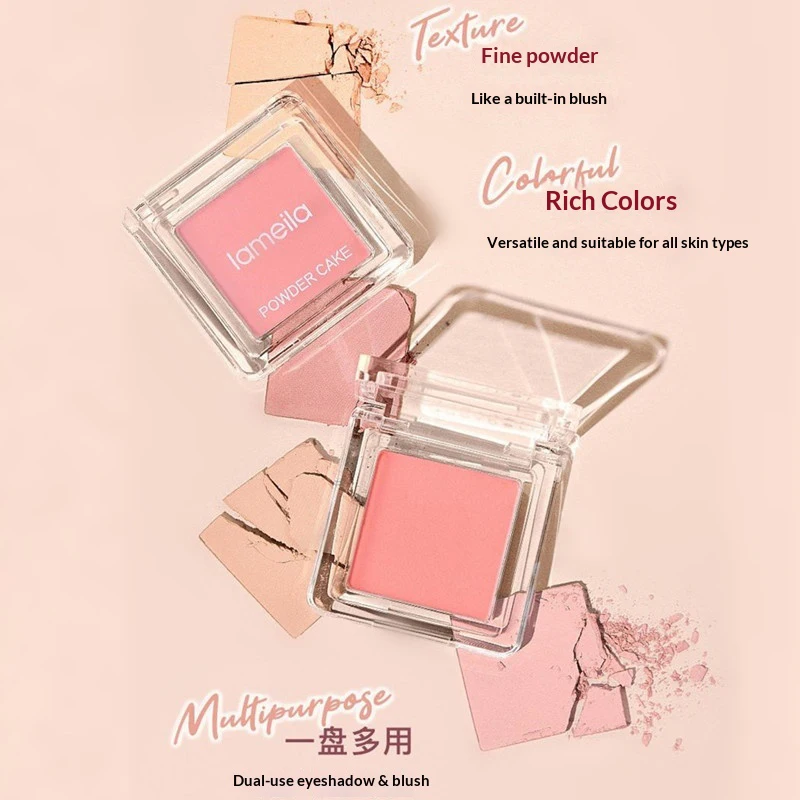 1pcs Face Blusher Matte Natural Cheek Tint Brighten Face Waterproof Face Contouring Cosmetics Blush Powder Soft Female Makeup