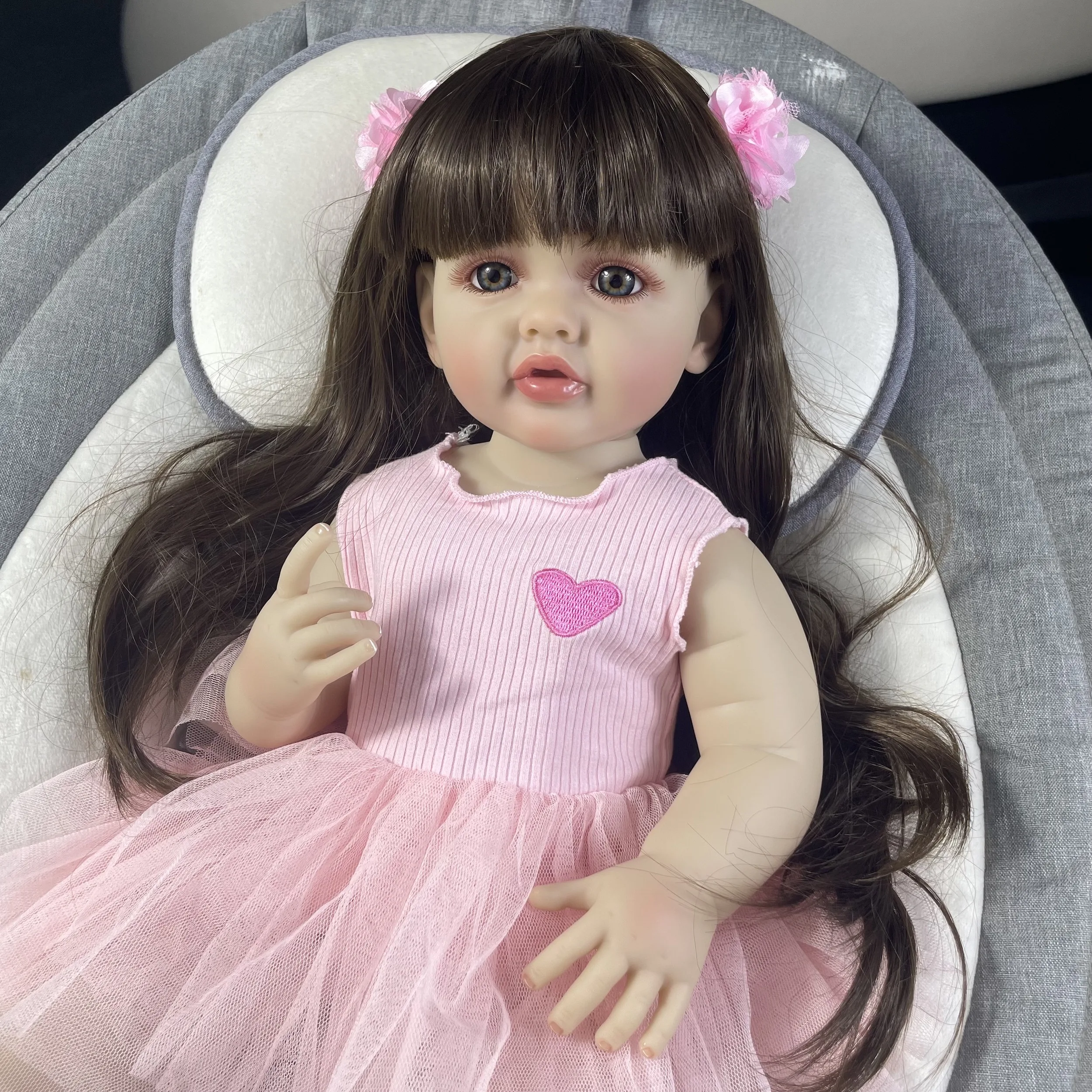 MRB 55CM Finished Reborn Doll Full Silicone Vinyl Girl Body Washable Betty Princess Toddler Bebe Birthday Christmas Gift