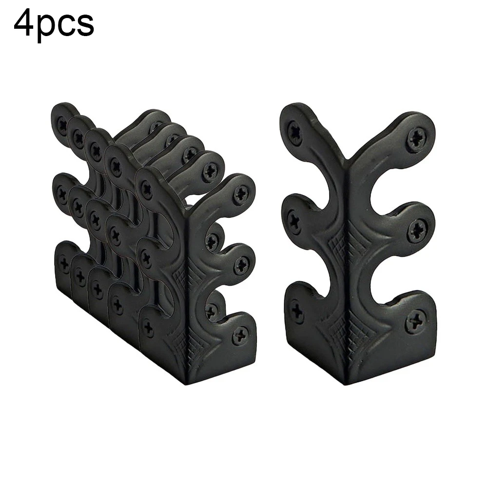 4 Piece Solid Brass Corner Protectors for Table Edges Skirting Boards and Furniture Legs Rust Resistant Vintage Style Finish