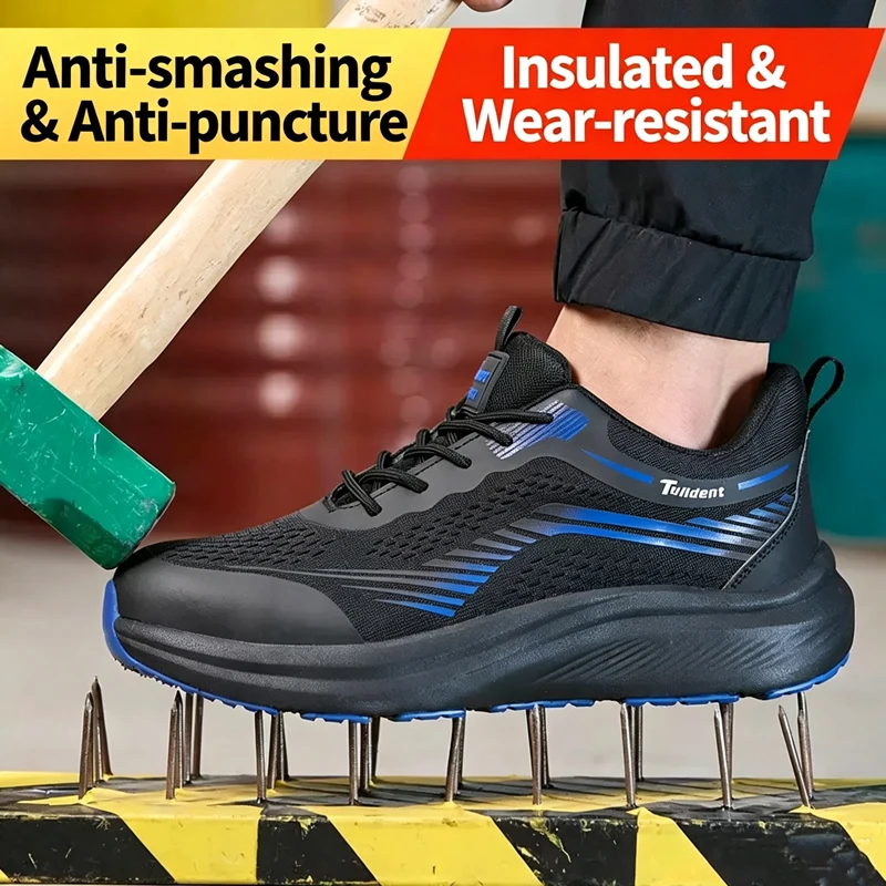 Men's Summer Work Boots: Impact-Resistant, Puncture-Resistant, Durable, Safety, Insulated, and Suitable for Construction Sites