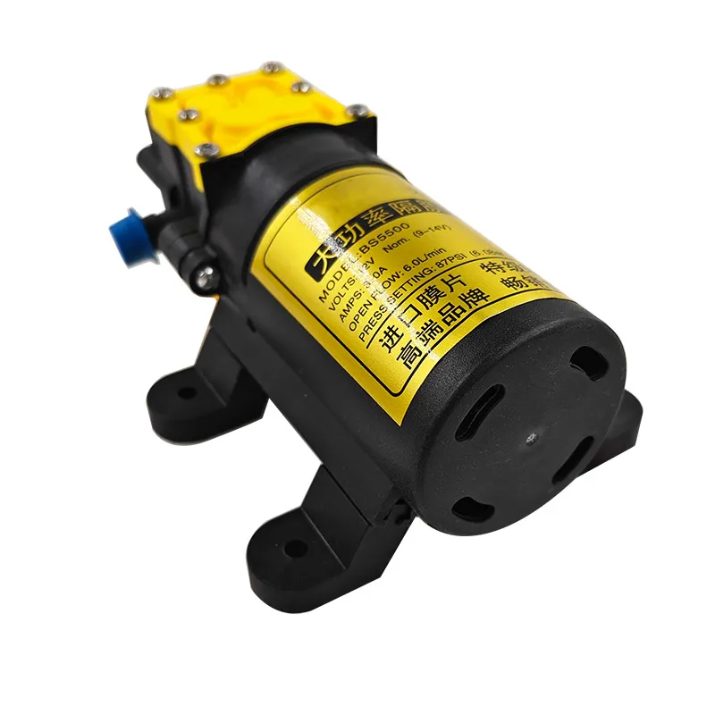 12V 8.0L Agricultural Electric Water Pump High Pressure Self-priming Diaphragm Pump Pesticide Sprayer Pump Small Farming
