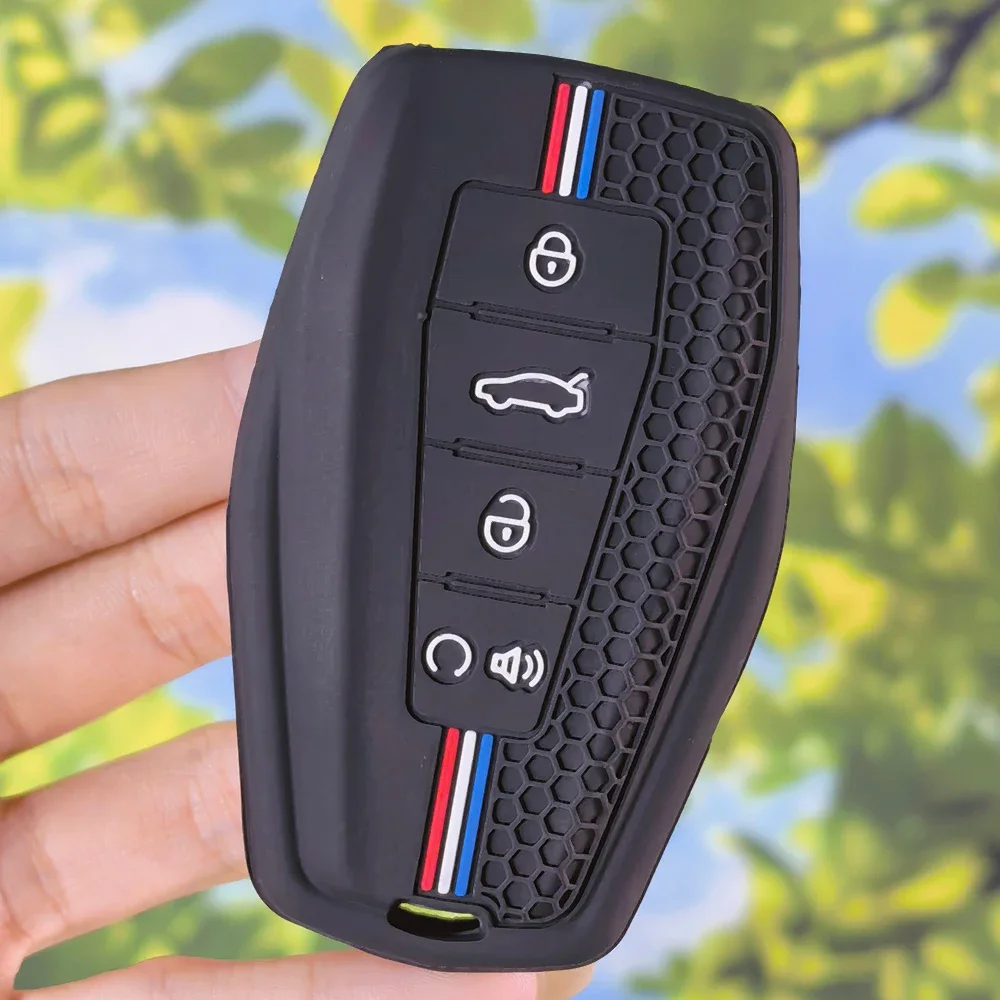 Textured Honeycomb Silicone Key Cover For Geely Emgrand X7 EX7 Coolray 2019‑2020 Keyless Entry Remote Fob Protective Shell