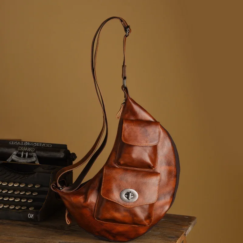 Vintage Genuine Leather Hobo Bag Large Capacity Distressed 6 Vintage Genuine Leather Hobo Bag Large Capacity Distressed