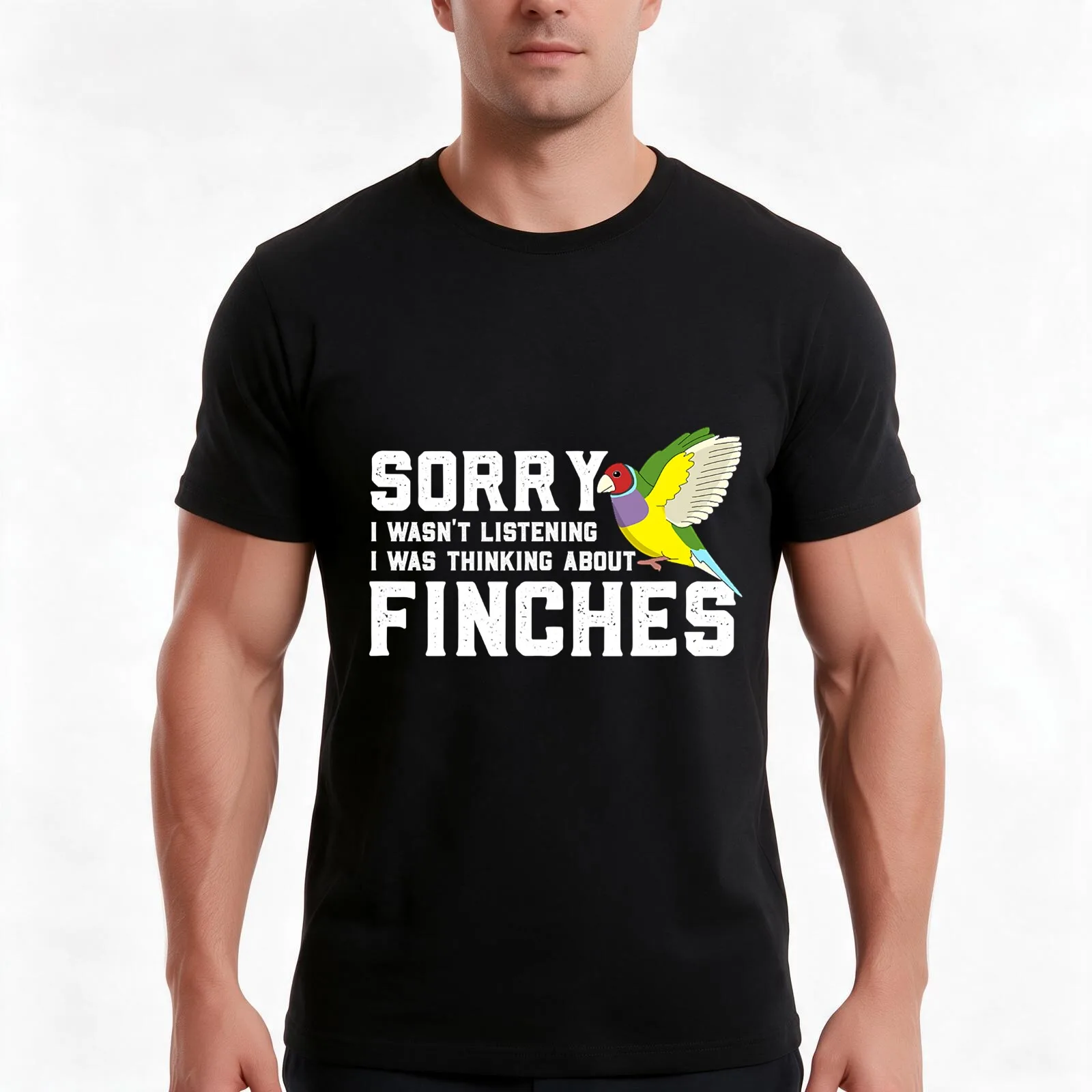 Rainbow Finches Bird Funny Gouldian T-Shirt Summer Casual Cotton Tee Oversized Streetwear Tops Vintage Graphic Print