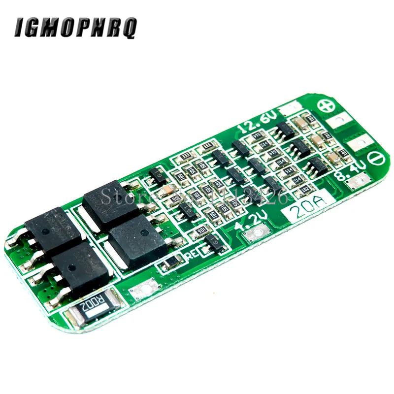 10PCS 3S 20A Li-ion Lithium Battery 18650 Charger PCB BMS Protection Board For Drill Motor 12.6V Lipo Cell Module 64x20x3.4mm