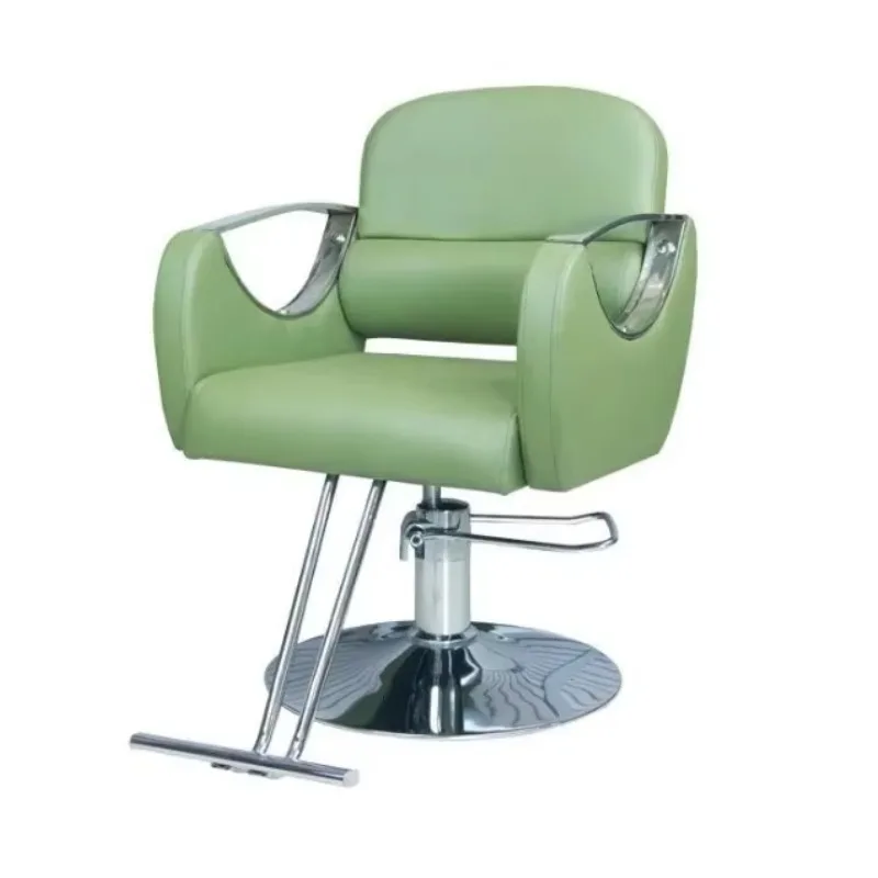 Wholesale Modern Hair Salon Professional Hydraulic Recliner Barber Chairs Golden Leather Men Women's Barberia Sillas Metal Base