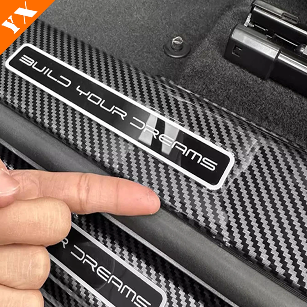 For BYD Song L 2024-2025 Exterior Accessories Auto Plastic Carbon Interior Door Sill Scuff Plate Welcome Pedal Cover Sticker