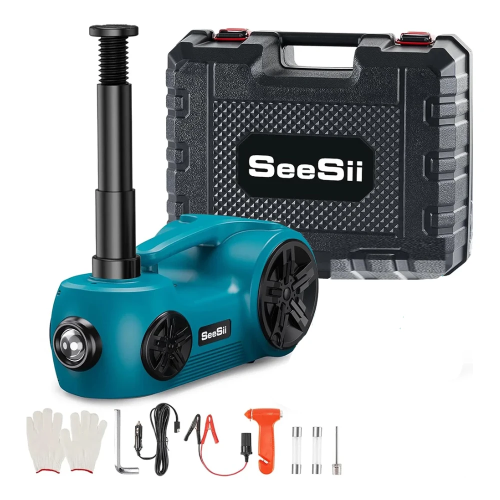 

SEESII 5 Ton Electric Car Jack Hydraulic Jack Lift Portable Car Jack for SUV MPV Sedan Truck Change Tires Garage Repair