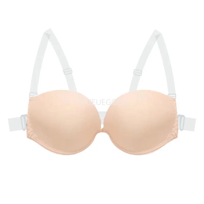 Ultimate Bare Back Invisible Bra  Push Up Multiway Bralette with Transparent Straps Backless Lingeri