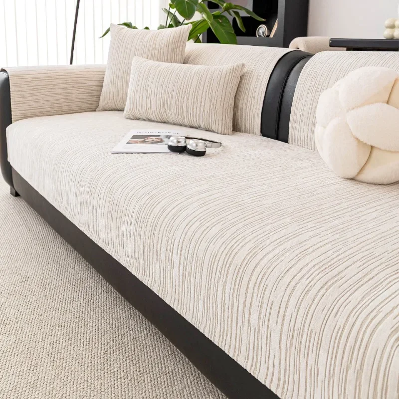 2026 New Snow Neil Sofa Mat Four Seasons Universal Anti Slip Easy  Clean Dustproof Home Soft Install Versatile Sofa Cover Cloth