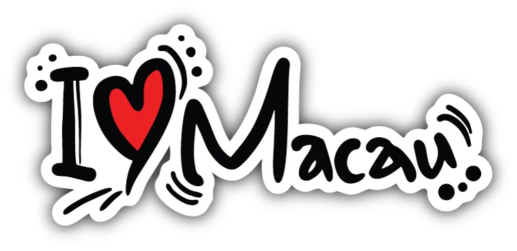 

I Love Macau Slogan Sticker Adventure Motorcycle Car Bumper Mirror Wall Decal Scratch-proof Accessories Automotive Stickers Pvc