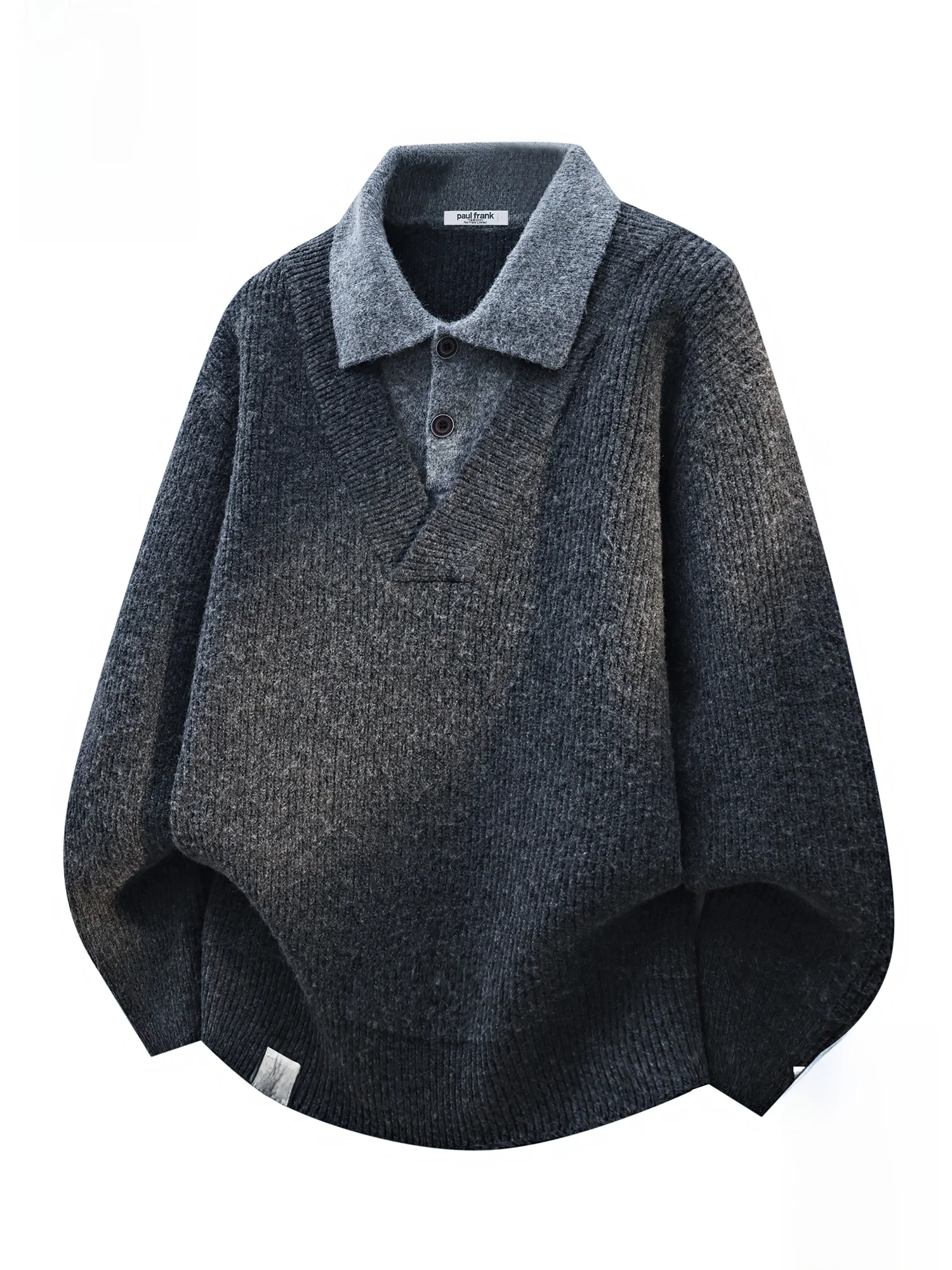 

Мужской свитер Paul Frank American Style, свободный крой, весенний, повседневный, с длинным рукавом, имитация двухслойности, комфортный трикотажный джемпер.