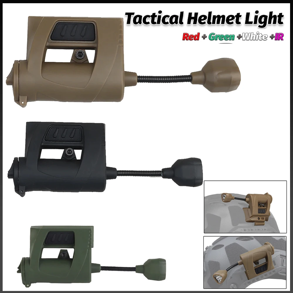 Tactical Helmet Light Flashlight Outdoor Night Lighting For 3 Modes LED Laser Hunting Cycling Fishing Helmet Lamp