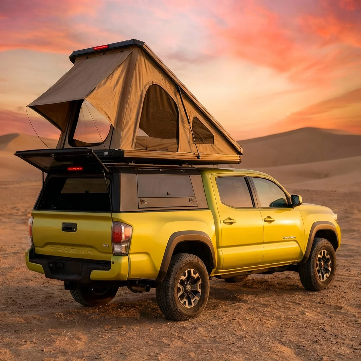 

Premium Quality UTE Canopy with Gullwing Doors, Leak Proof, Internal Hanging Panels, Fit for Toyota Tacoma 5.0FT