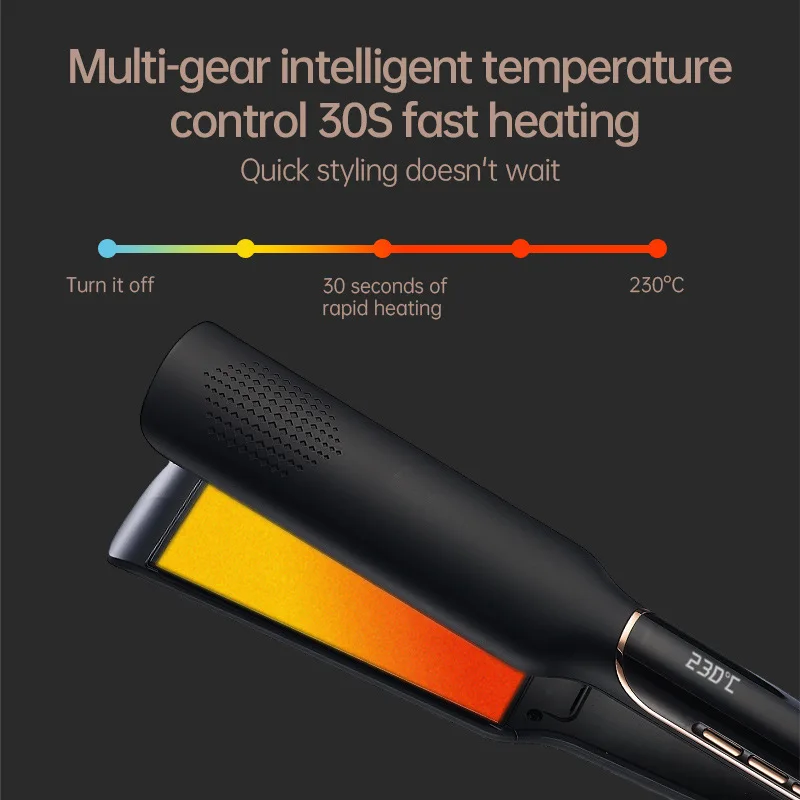 Hair Flat Iron 2 in 1 Hair Straightener and Curler Portable Straightening Iron Constant Temperature