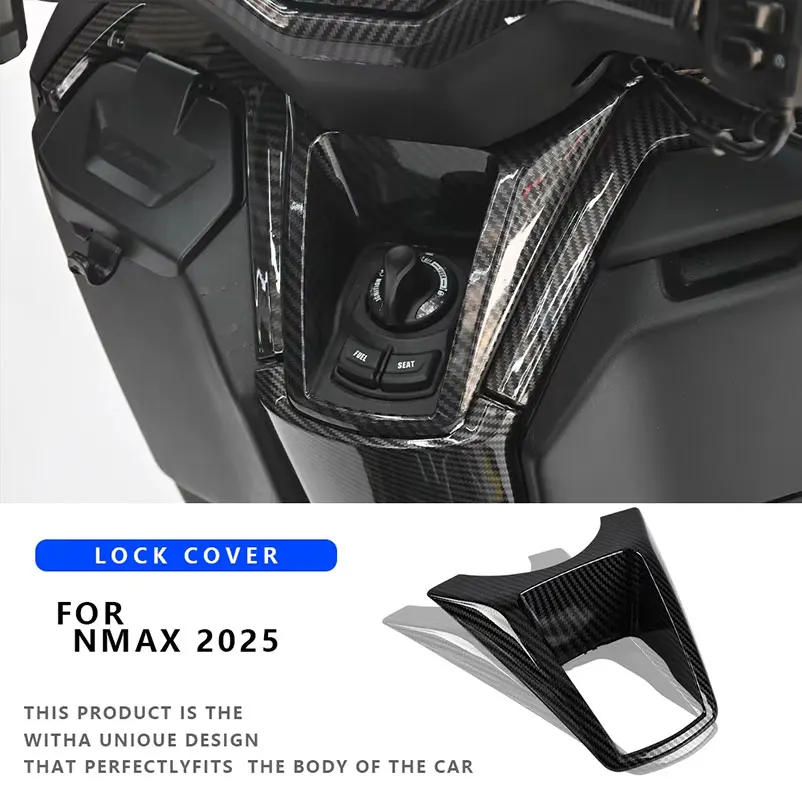 

MTKRACING For YAMAHA NMAX 2025 Motorcycle Accessories Decorative Cover Carbon Fiber Patterned Electric Door Lock Accessories