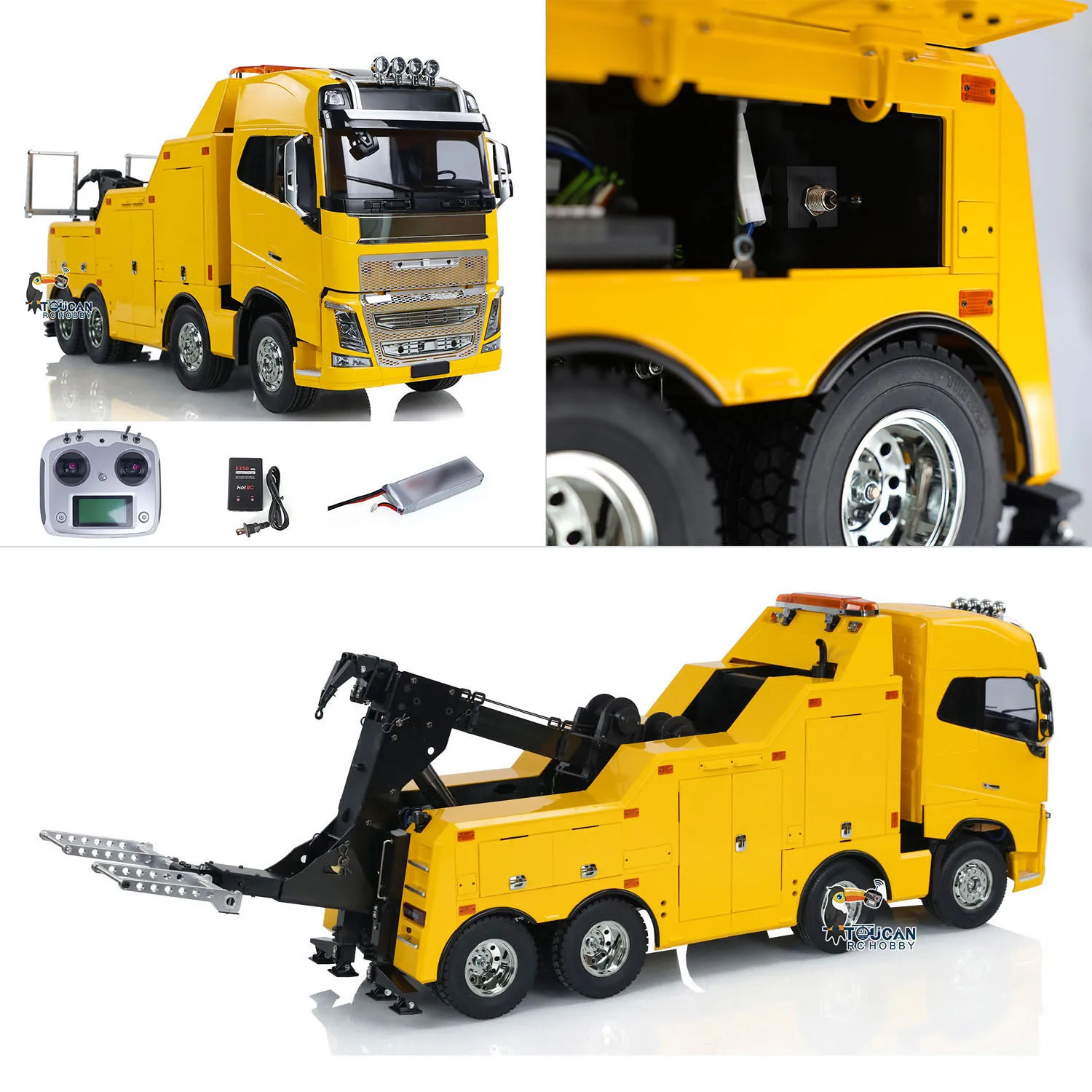 

1/14 FH16 8x4 RC Wrecker Tow Truck 56362 DIY Painted Assembled Rescue Car Electric Recovery Vehicles Toy Model Gift THZH1894