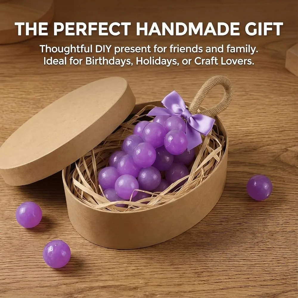 Creative Silicone Grape Ball Molds 25 Grids Easy Demould Handmade Soap Molds Flexible Round Shape Ice Cube Mold Bar Party
