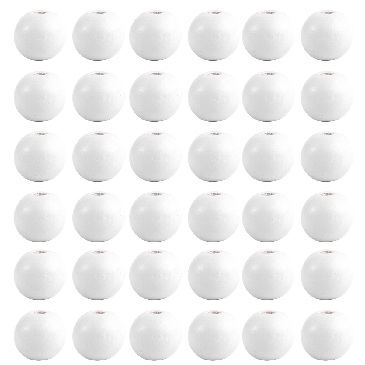 500 قطعة الخرز الخشبي الأبيض فاصل مستدير صديقة للبيئة الطبيعية 10 مللي متر ثقب Craft بها بنفسك الحرفية صنع المجوهرات حبة اكسسوارات للفن الإبداعي #4