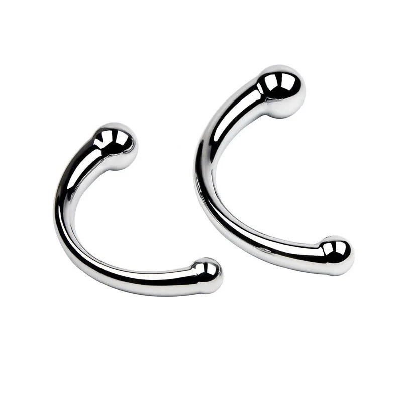 Double Head Metal Anal Dildo Butt Plug Set Adult Sex Toys for Women Men Couples Game Anal Hook Bead Tail Plug G-Spot Stimulator