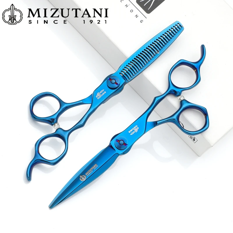 

Mizutani Colorful Barber Scissors for hair thinning shear 440C 5.5-6 inch Salon Professional Hairdressing Tools