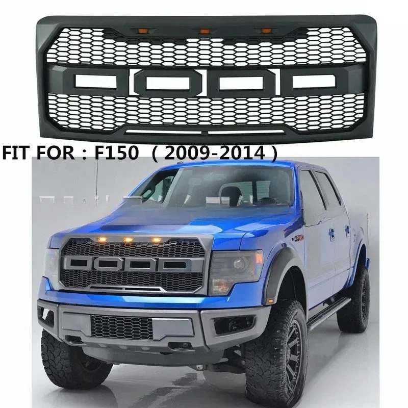 Suitable for 09-14 Ford Raptor F150 medium net, pickup truck front face grille F150 medium net