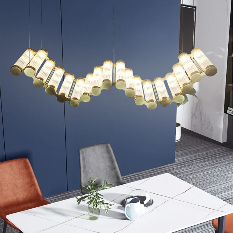 Postmoderne Warm Licht Plafond Kroonluchter Voor Woonkamer Slaapkamer Studie Rvs Ronde Hanger Lamp Led Binnenverlichting