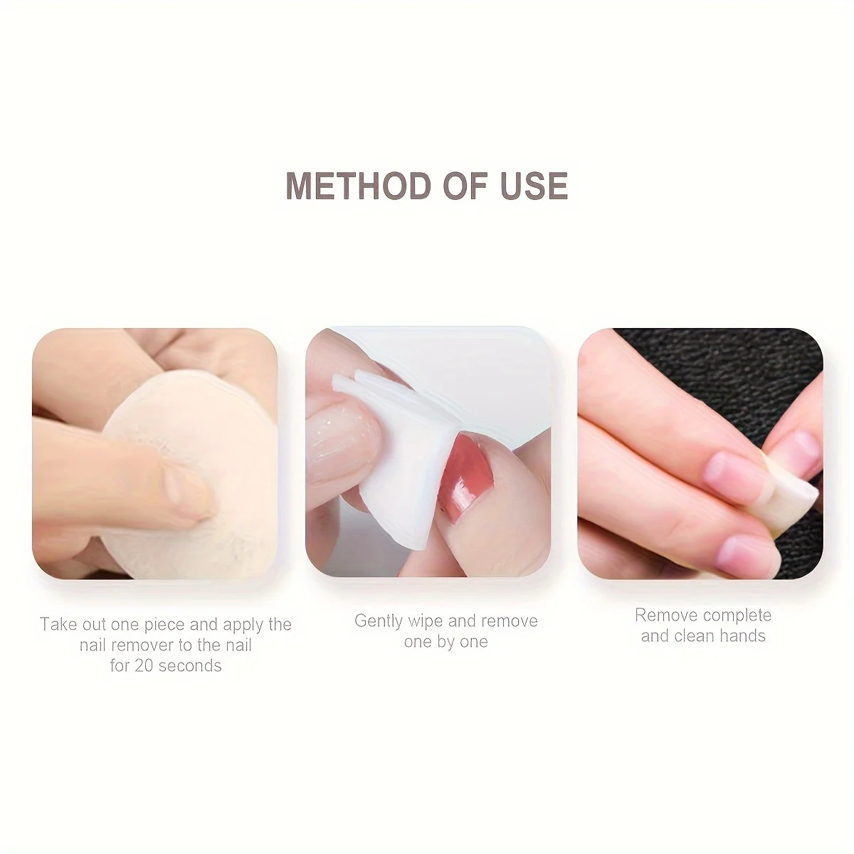 32 Stück/Box Erdbeer-Nagellackentferner-Pads, weiche, saugfähige Tücher für die einfache Maniküre- und Pedikürepflege