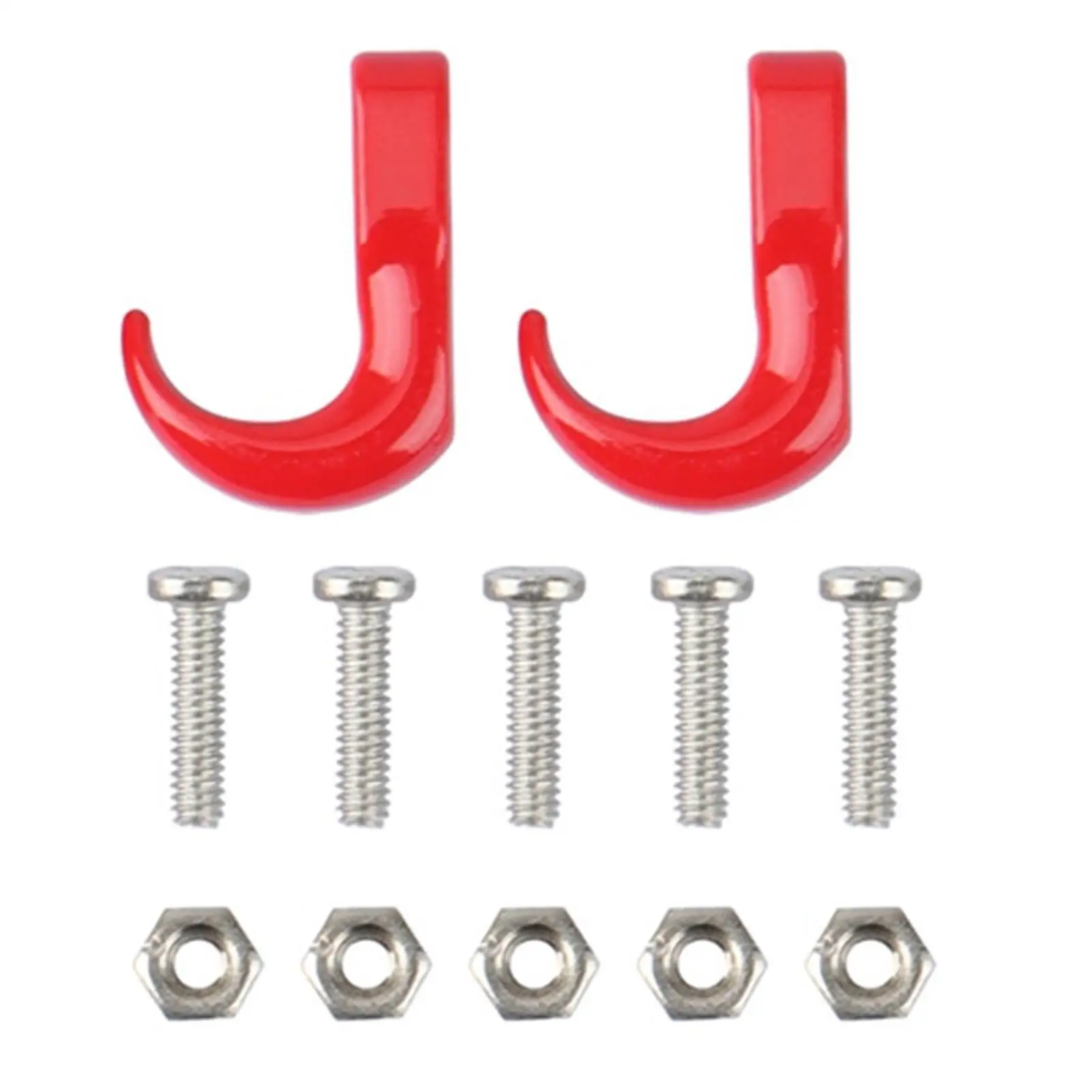 1/24 RC Rock Crawler Tow Hook Shackles Screws Metal Bumper Trailer Hook for Axial SCX24 Climbing Car Accessories