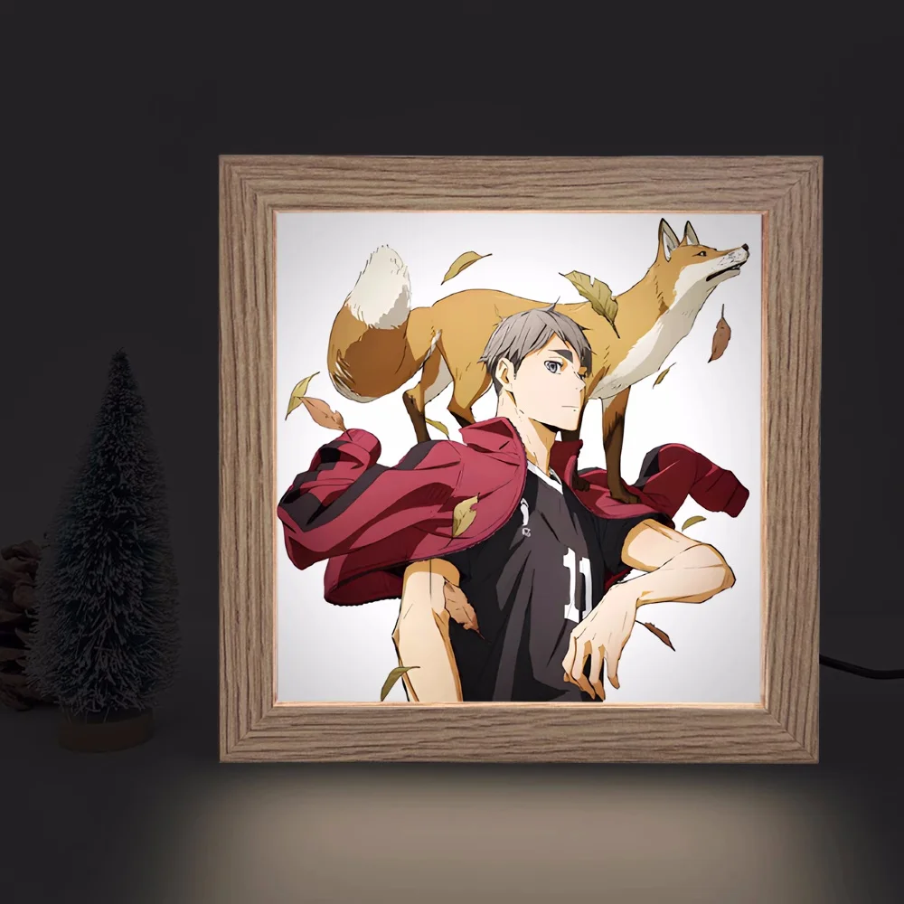 Anime Hinata Shoyo Tobio Kageyama Lamp Ornamenten Figuur Bureau Frame Spiegel Cosplay 7915 Kids Collectie Speelgoed