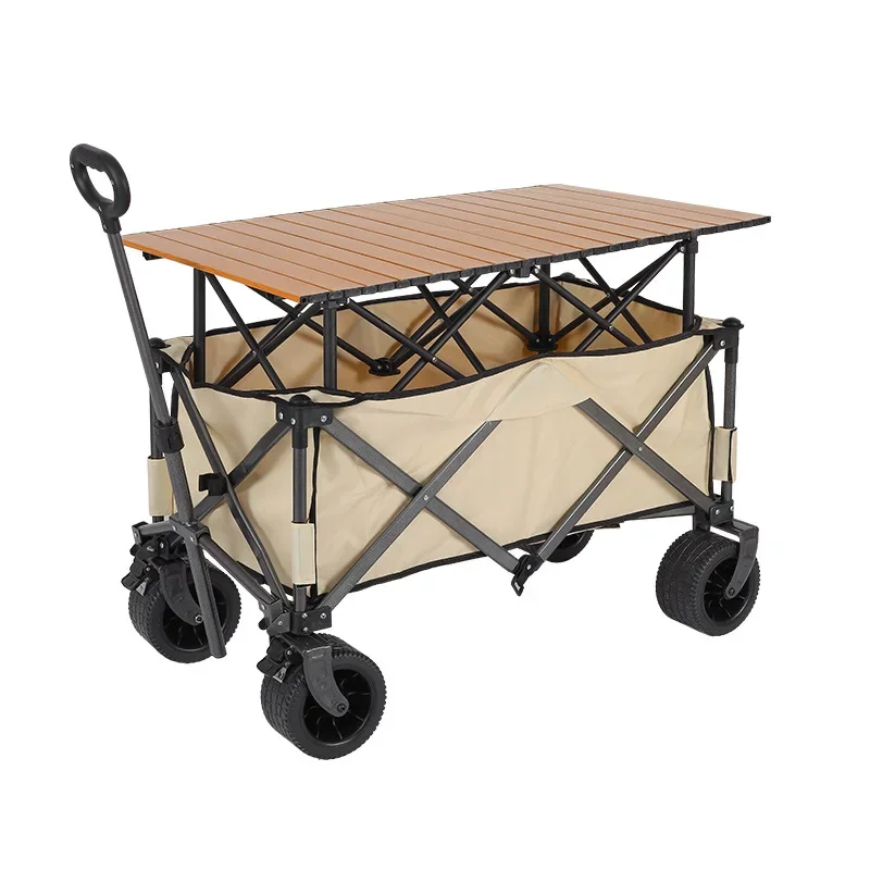 الثقيلة سعة كبيرة عربة قابلة للطي متجر بينغ شاطئ حديقة سحب عربة قابلة للطي في الهواء الطلق المحمولة عربة المرافق #6
