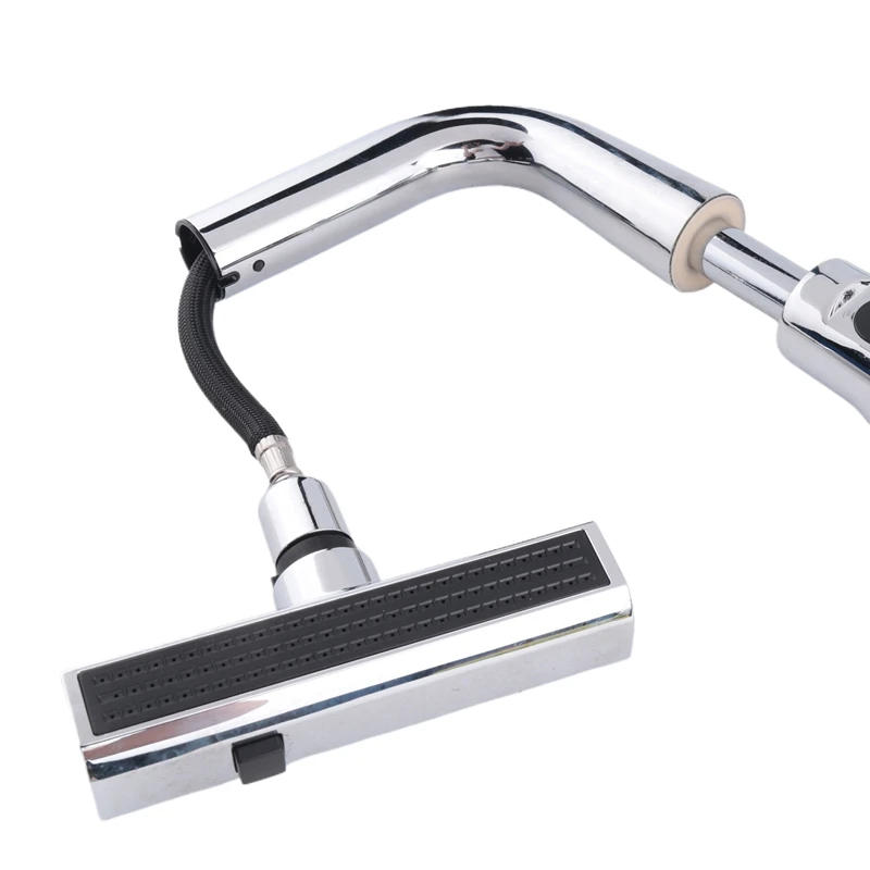 Waterfall Pull Out Kitchen Faucet Intelligent Digital Display Cold Hot Mixer Taps Rotatable Sink Lifting Basin Faucet