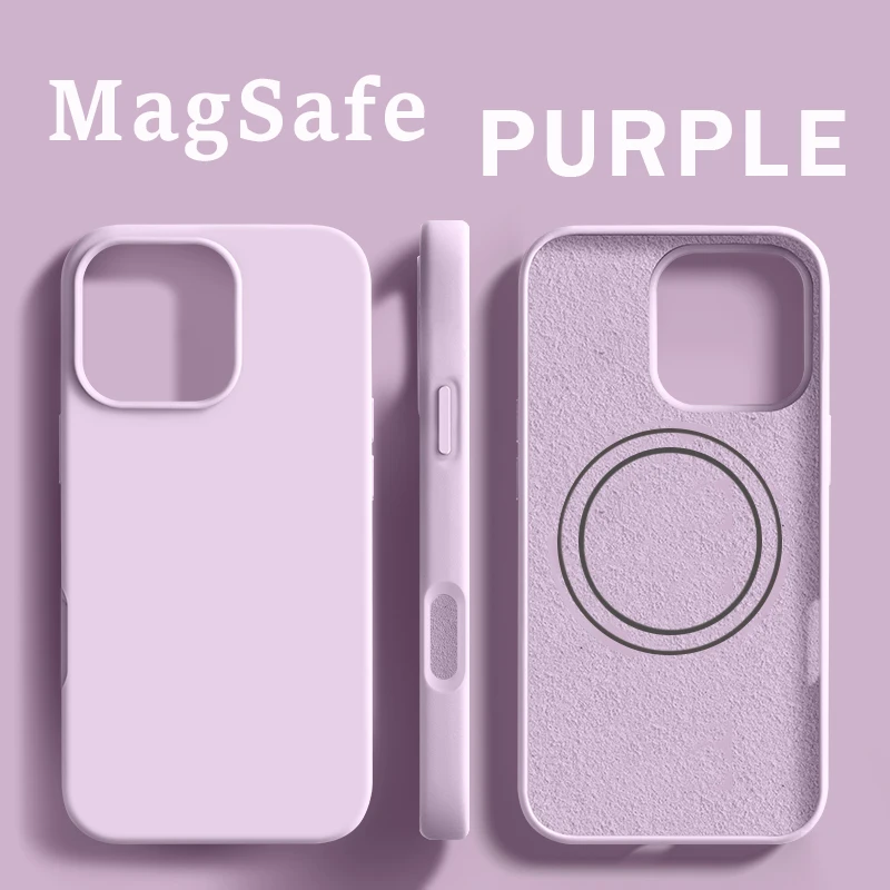 Für Magsafe Original Magnetische Fall Für iPhone 16 15 14 13 Pro Max Plus Drahtlose Lade Fall Officia Flüssigkeit Silikon Telefon Abdeckung – Detail 11