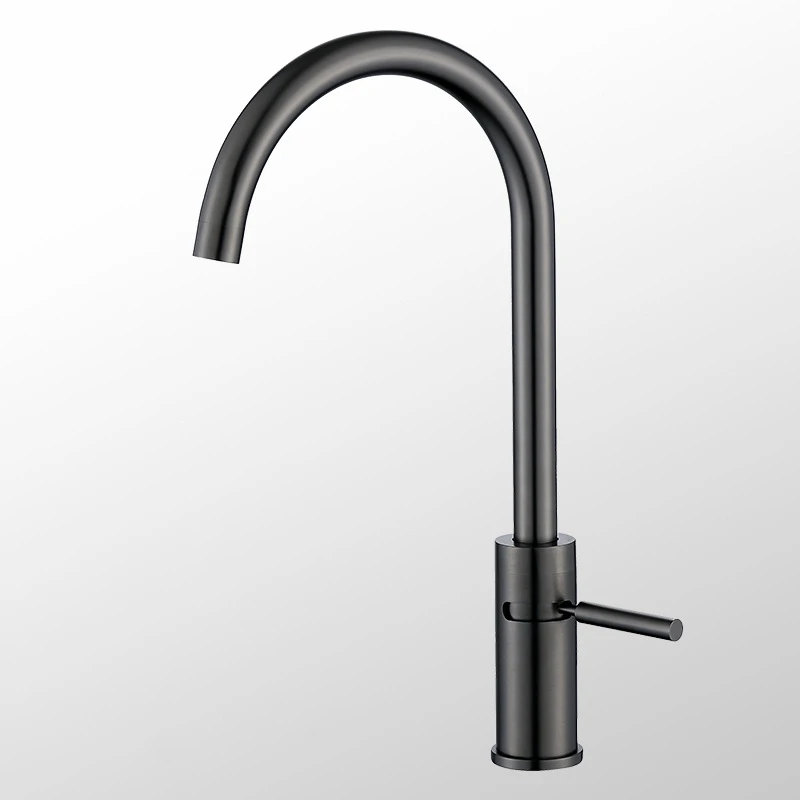 1PC Classic Side Open 304 Stainless Steel Kitchen Faucet Hot and Cold Mixing Valve Tap Single Handle Single Hole