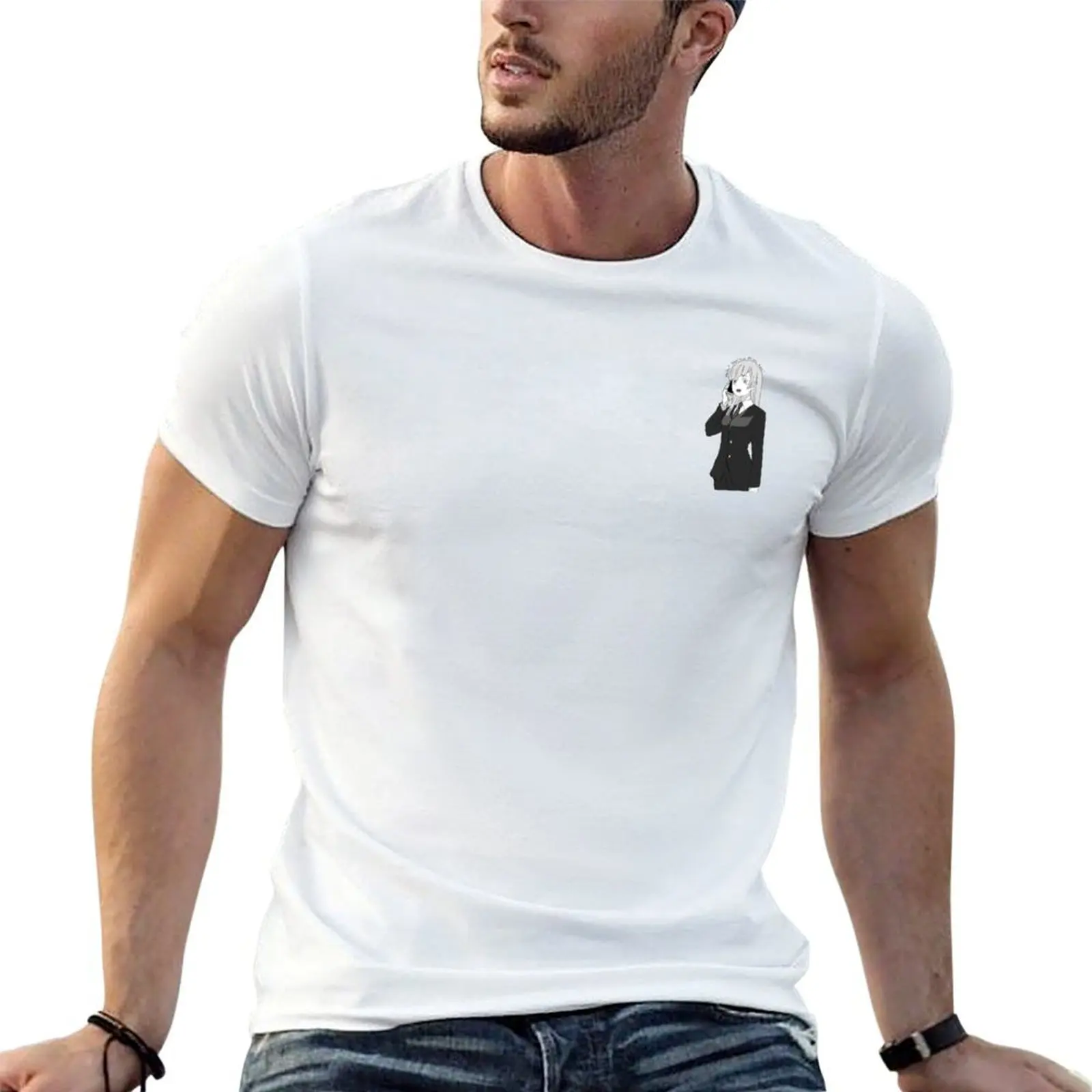Hello Useless Miwa Here 1 T-Shirt t shirt man casual man t shirt heavy cotton T-Shirt