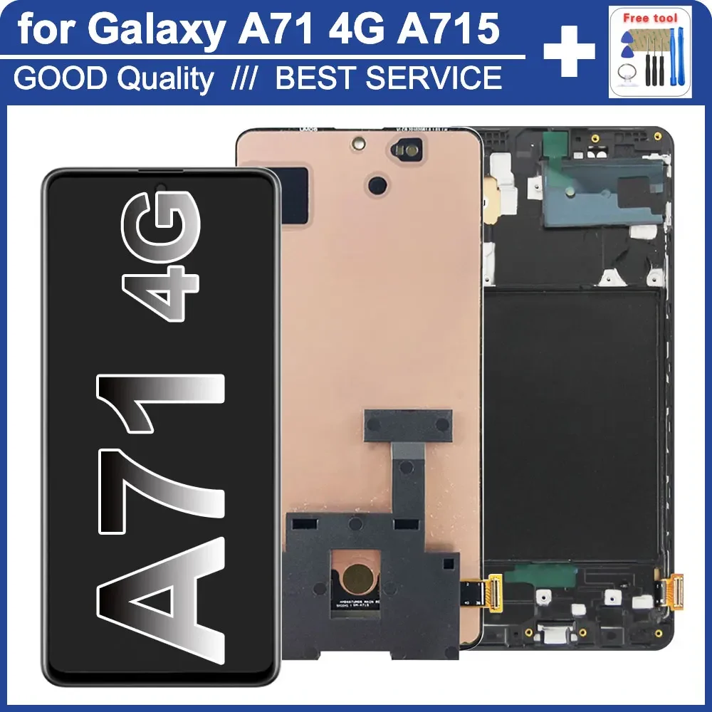 AMOLED LCD for Samsung Galaxy A71 4G A715F LCD Display Touch Screen Digitizer Replacement for Samsung A71 4G A715F LCD Screen