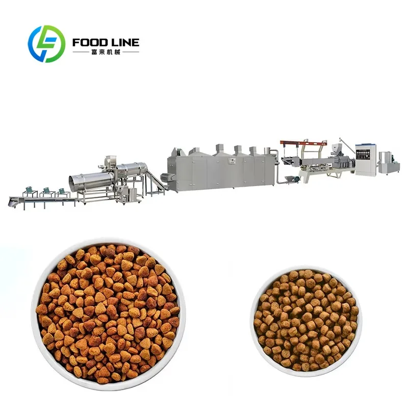 Customized size 500Kg/h cat and dog food production line equipment can produce machines of various shapes and uses