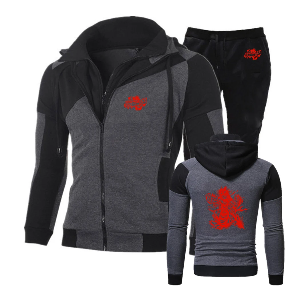 

Jujutsu Kaisen CHOSO 2026 Men's New Style Slant Zipper Collar Body Cover Set - Two-Piece Long-Sleeved Top + Pants