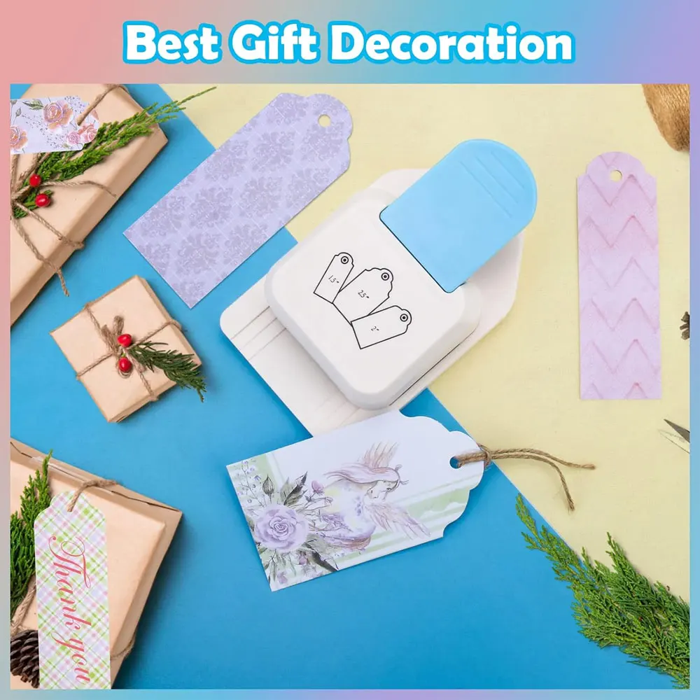 3-In-1 Ronde Label Gat Punch & 1.5 Inch, 2 Inch, 2.5 Inch Hoek Papier Gat Punch, Ronde Label Vorm Gat Punch Geschenk Hang Tag