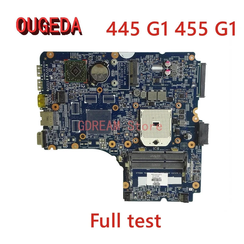 

OUGEDA 722824-601 722824-501 722824-001 12240-1 48.4ZC04.011 Mainboard For HP ProBook 445 G1 455 G1 Laptop Motherboard Full test