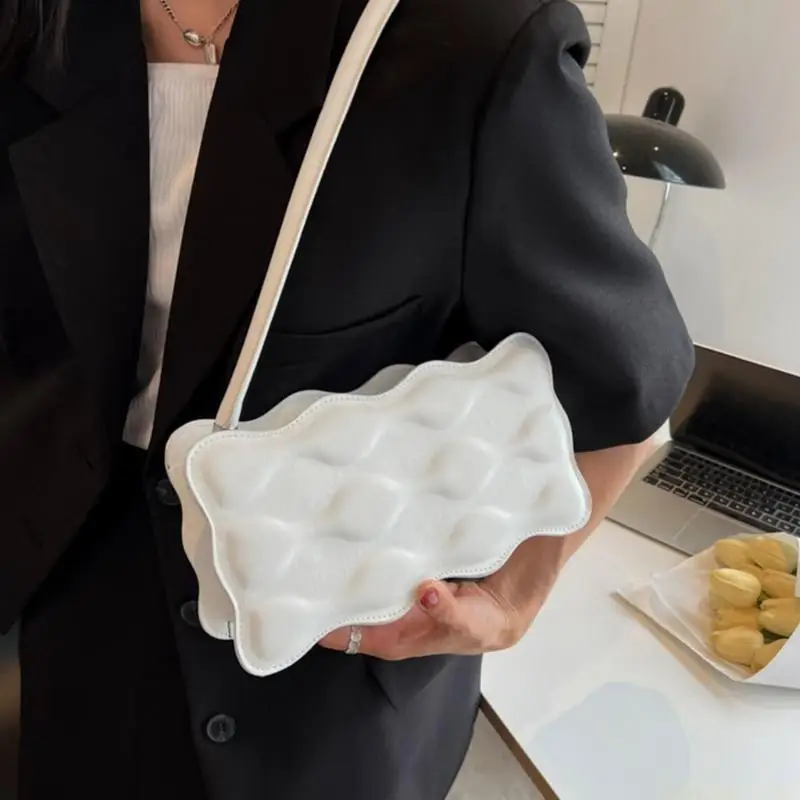 

X90D Универсальная сумка через плечо с волнистым узором, сумка-ранец, сумки для подмышек, подходящие для повседневной носки и