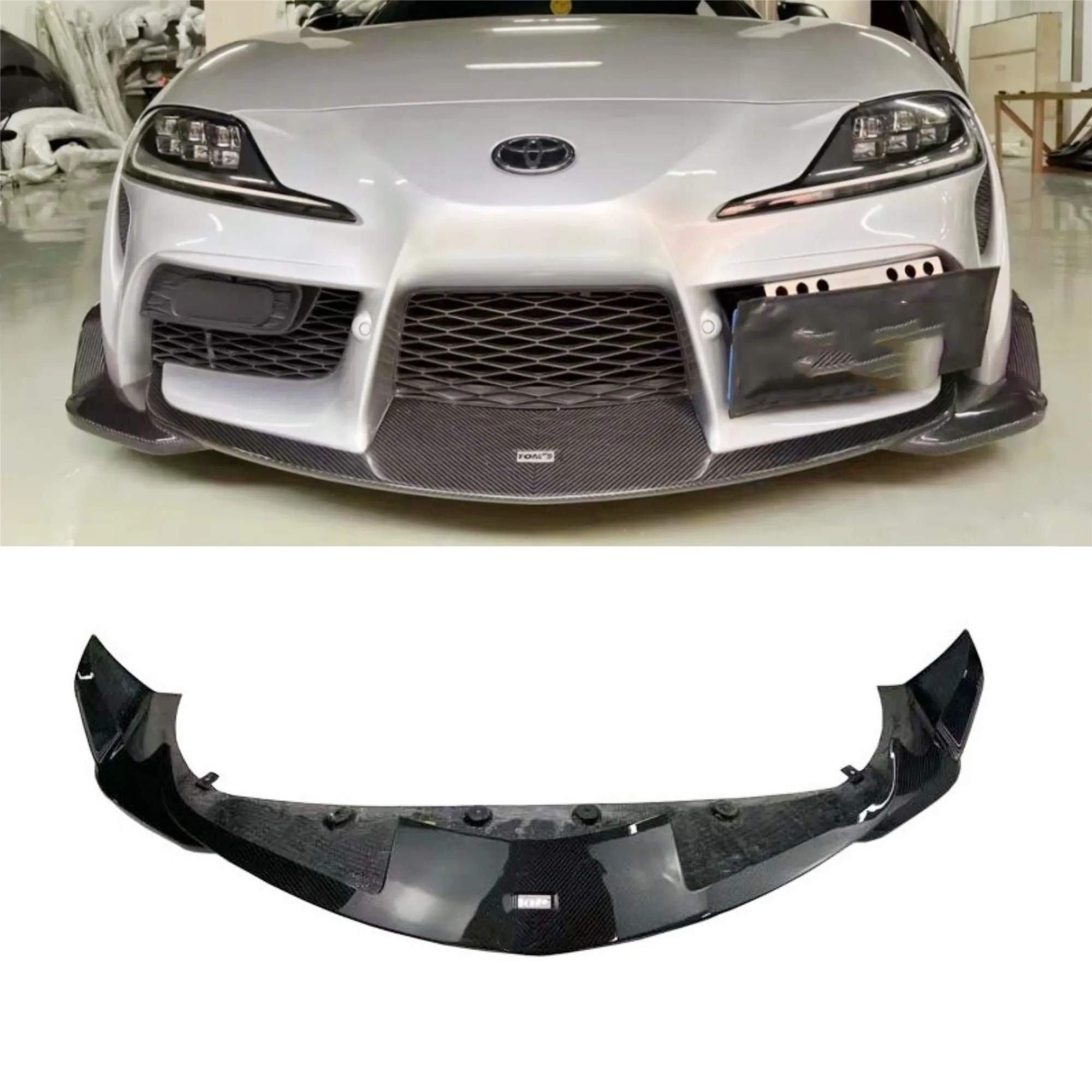 For Toyota Gr Supra A90 A91 Mk5 Toms Style Front Lip Spoiler Carbon Fiber Front Splitter Bumper Spoiler Chin Car Accessories