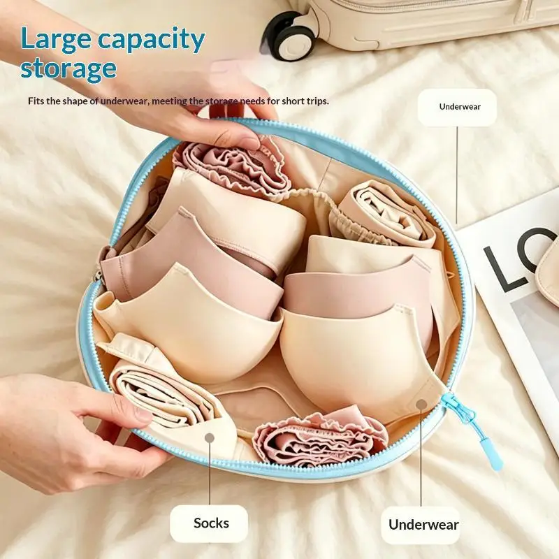 Waterproof Travel Storage Bag Large Capacity Zipper Bra Organizer Pouch for Cosmetics Toiletries Home Organization