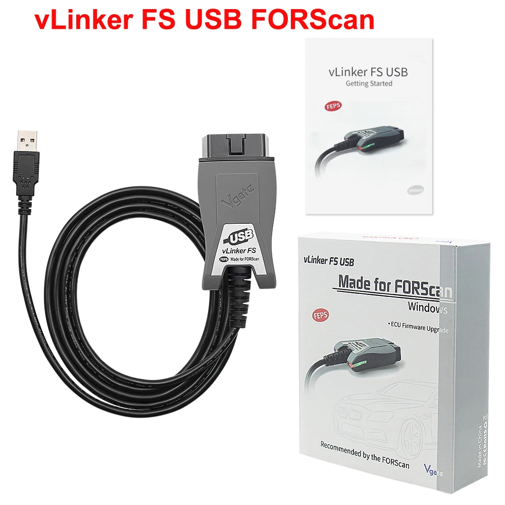 Vgate VLinker FS FORScan ELM327 USB For Ford HS/MS-CAN OBD 2 OBD2 Car Diagnostic Scanner Tool ELM 327 OBDII For Mazda