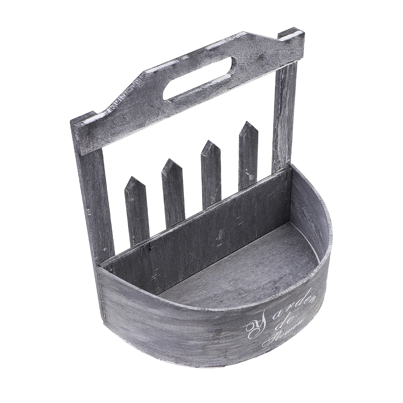 

Wall Hanging Pastoral Style Flowerpot Pot Vintage Planter Basket Bucket Pastoral Style Wooden Material Durable Retro Storage